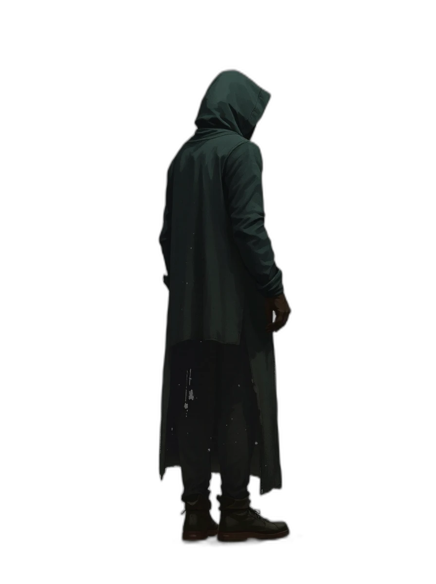 A figure standing still in the silent grove